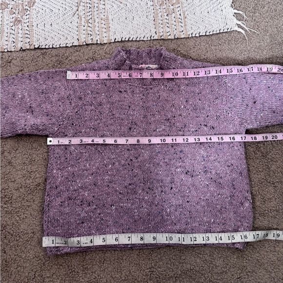 Elegant Mauve Knit Wool Sweater - Picture 5 of 10